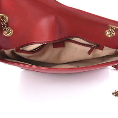 Gucci Calfskin Matelasse Large GG Marmont Shoulder Bag Hibiscus Red 5 of 10