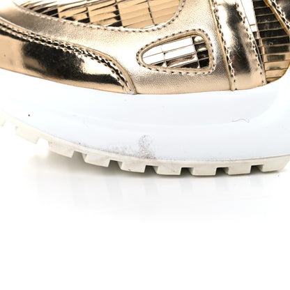 Louis Vuitton Metallic Calfskin Technical Nylon LV Archlight Sneakers 36 Gold White 13 of 16