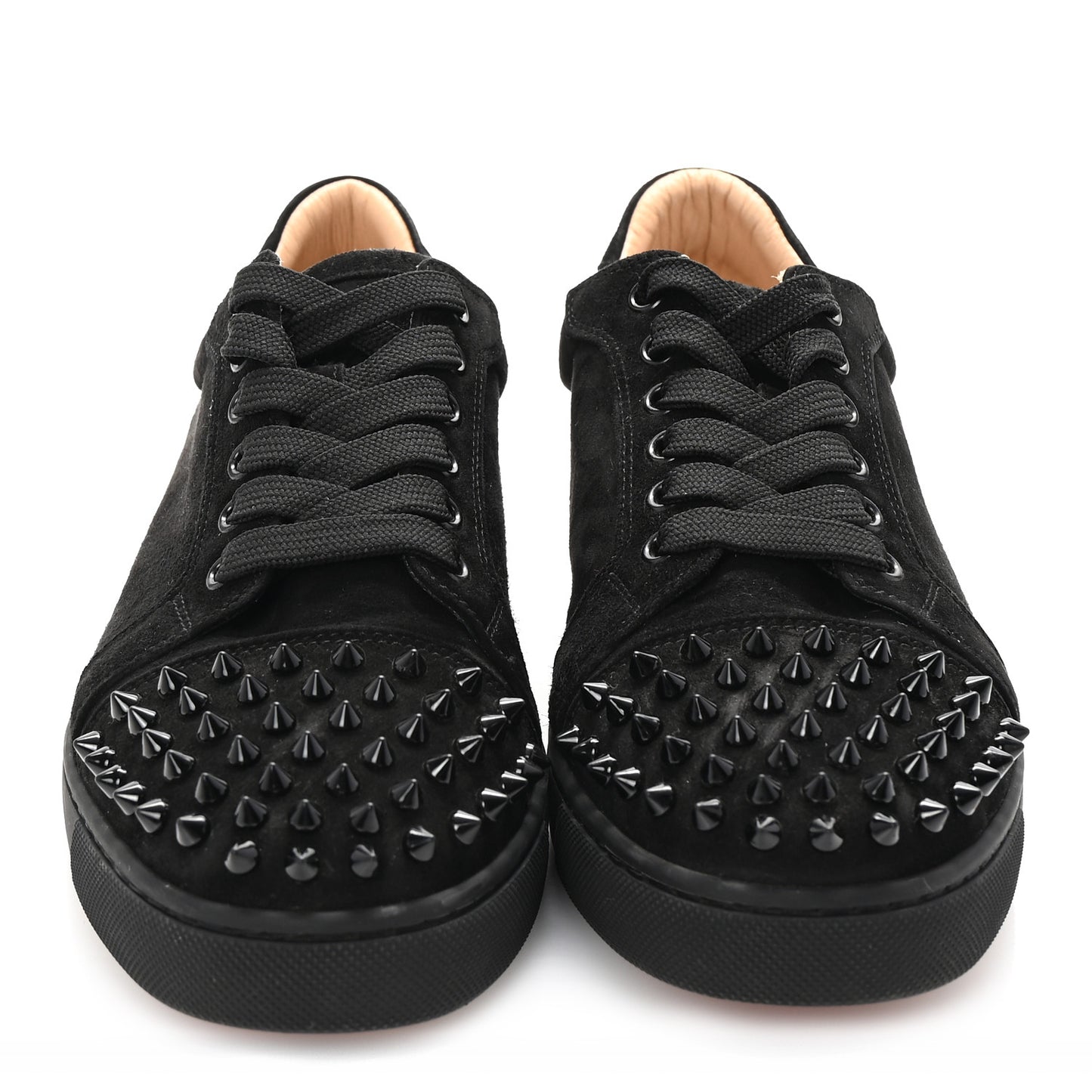 Suede Louis Junior Spikes Flat Sneakers 38 Black