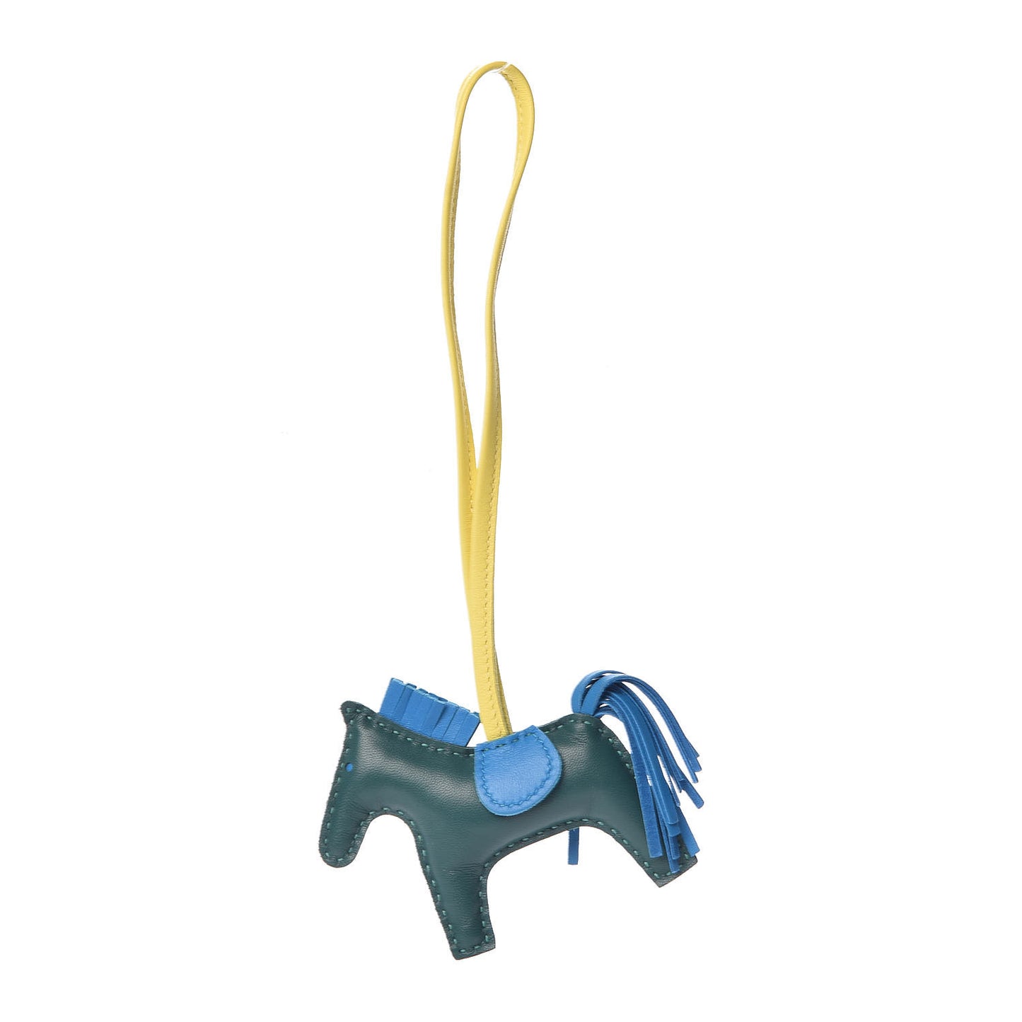 Milo Lambskin Grigri Rodeo Horse Bag Charm PM Malachite Bleu Zanzibar Lime