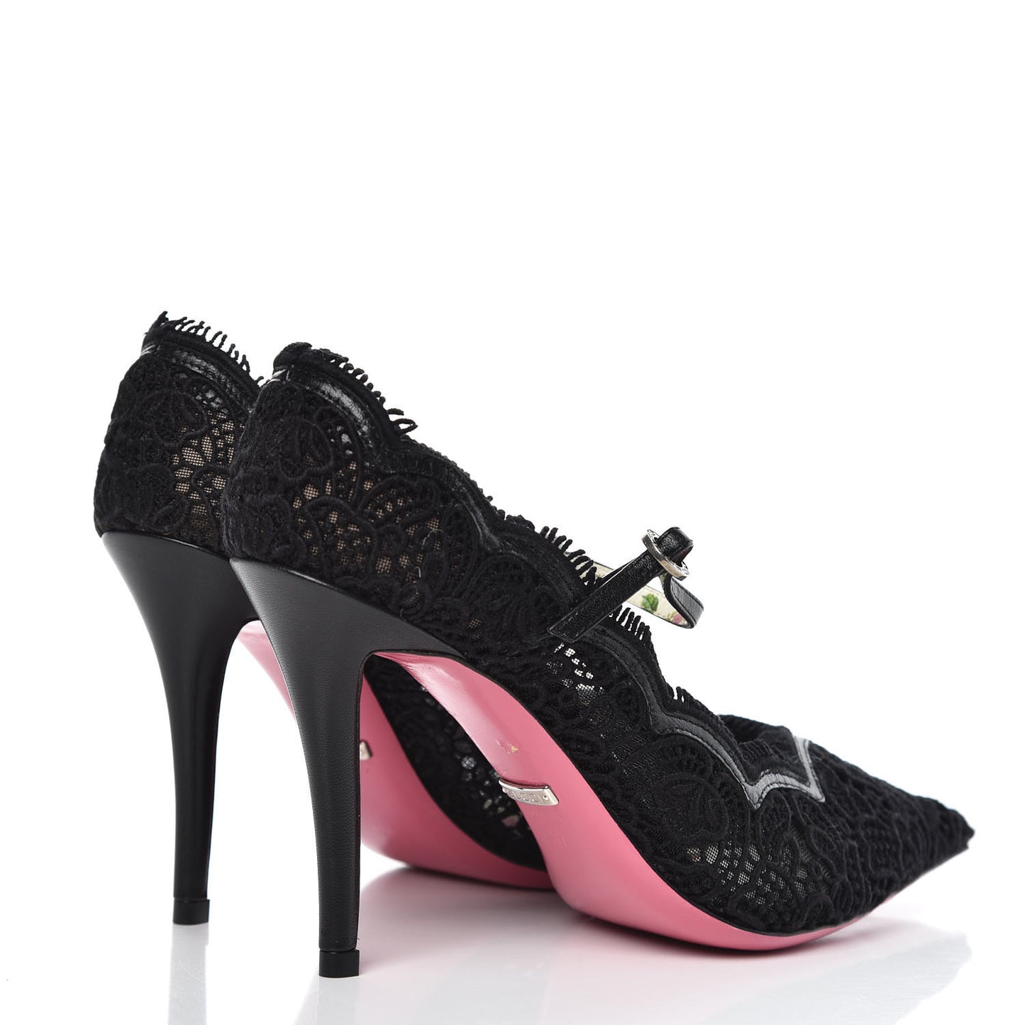 Lace Pizzo Venice Pumps 37 Black