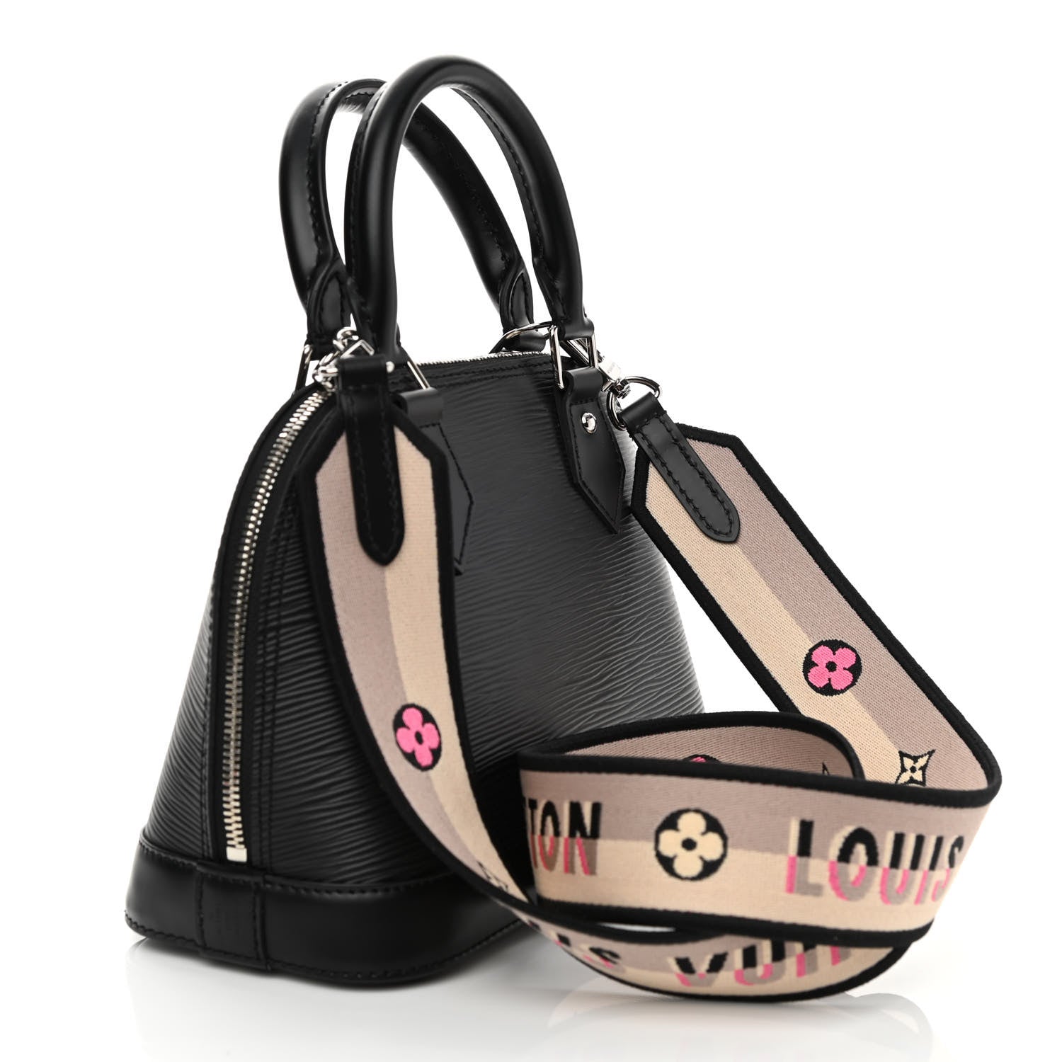 Louis Vuitton Epi Jacquard Alma BB Black 3 of 9