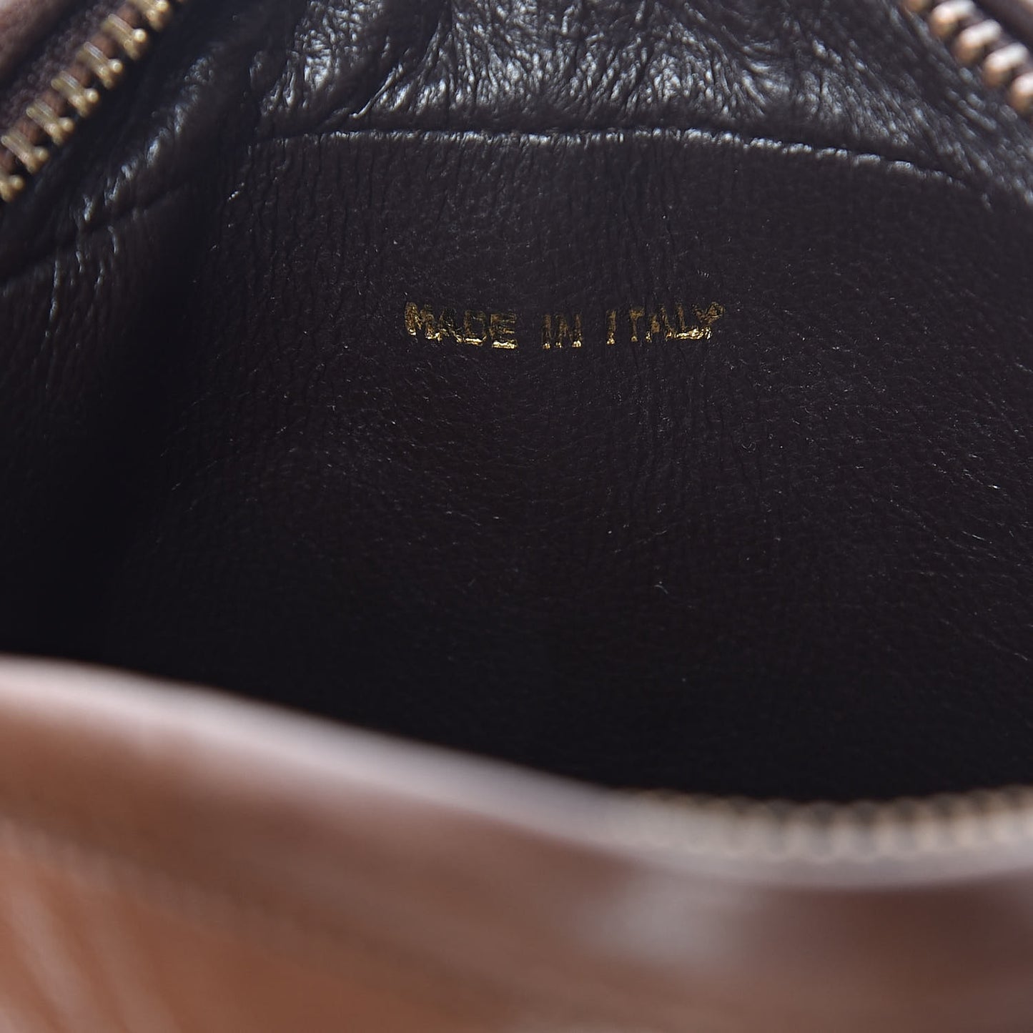 Lambskin Tassel Camera Case Brown