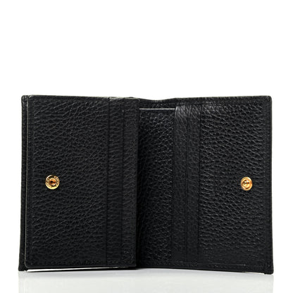 Gucci Pebbled Calfskin GG Marmont Card Case Black 4 of 4
