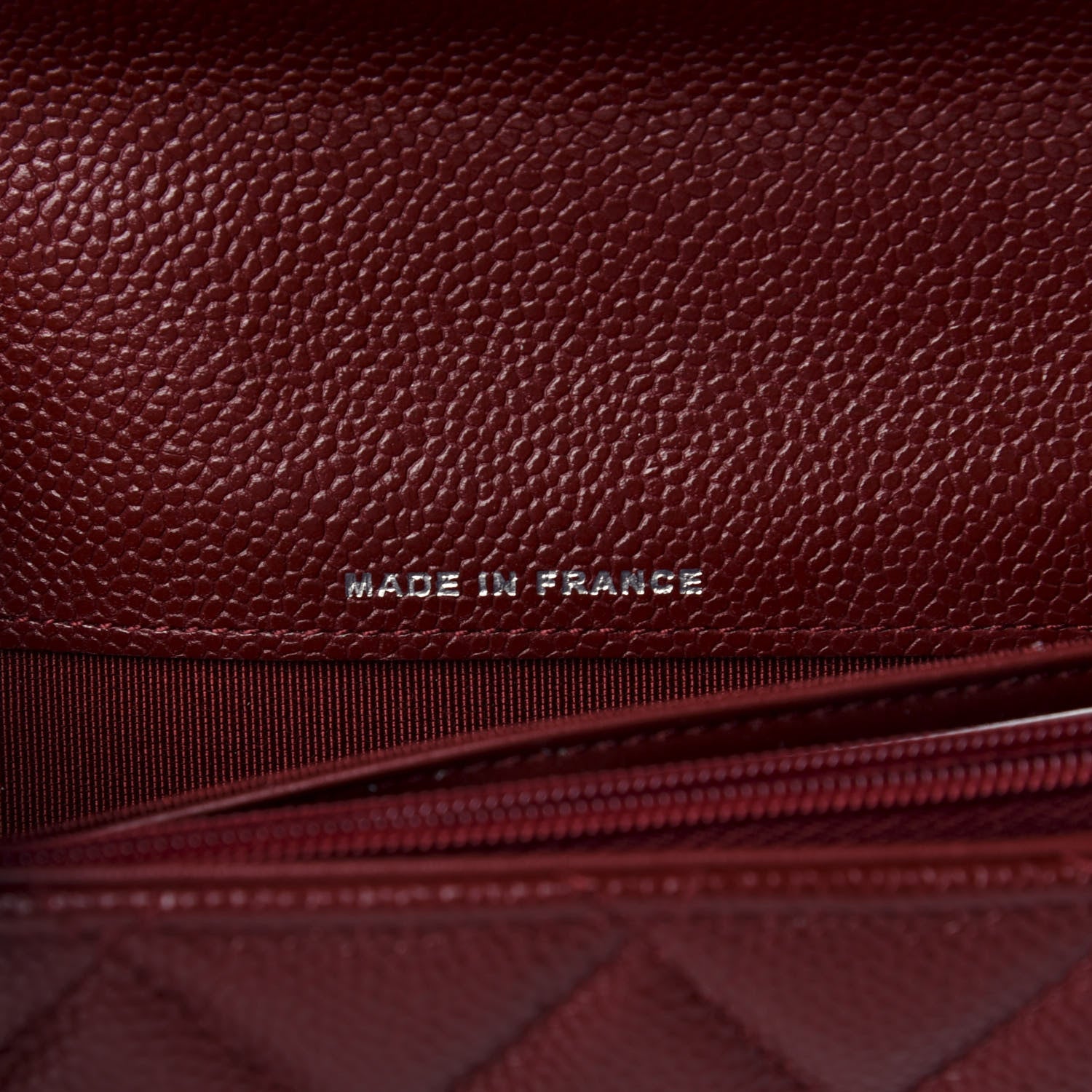 Chanel Caviar Quilted Large Gusset Flap Wallet Burgundy 6 of 9