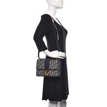 Christian Dior Oblique 30 Montaigne Flap Bag Blue 2 of 11