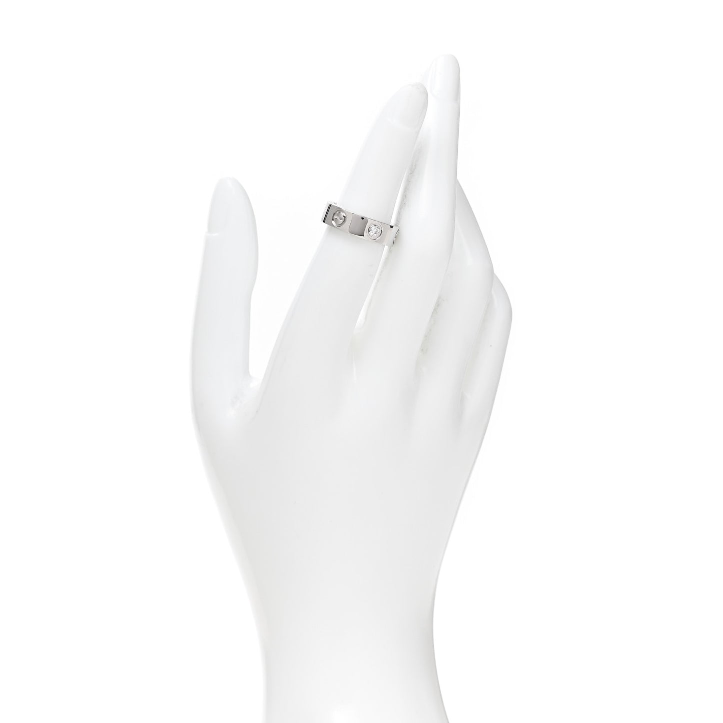 Platinum 1 Diamond 5.5mm LOVE Ring 50 5.25