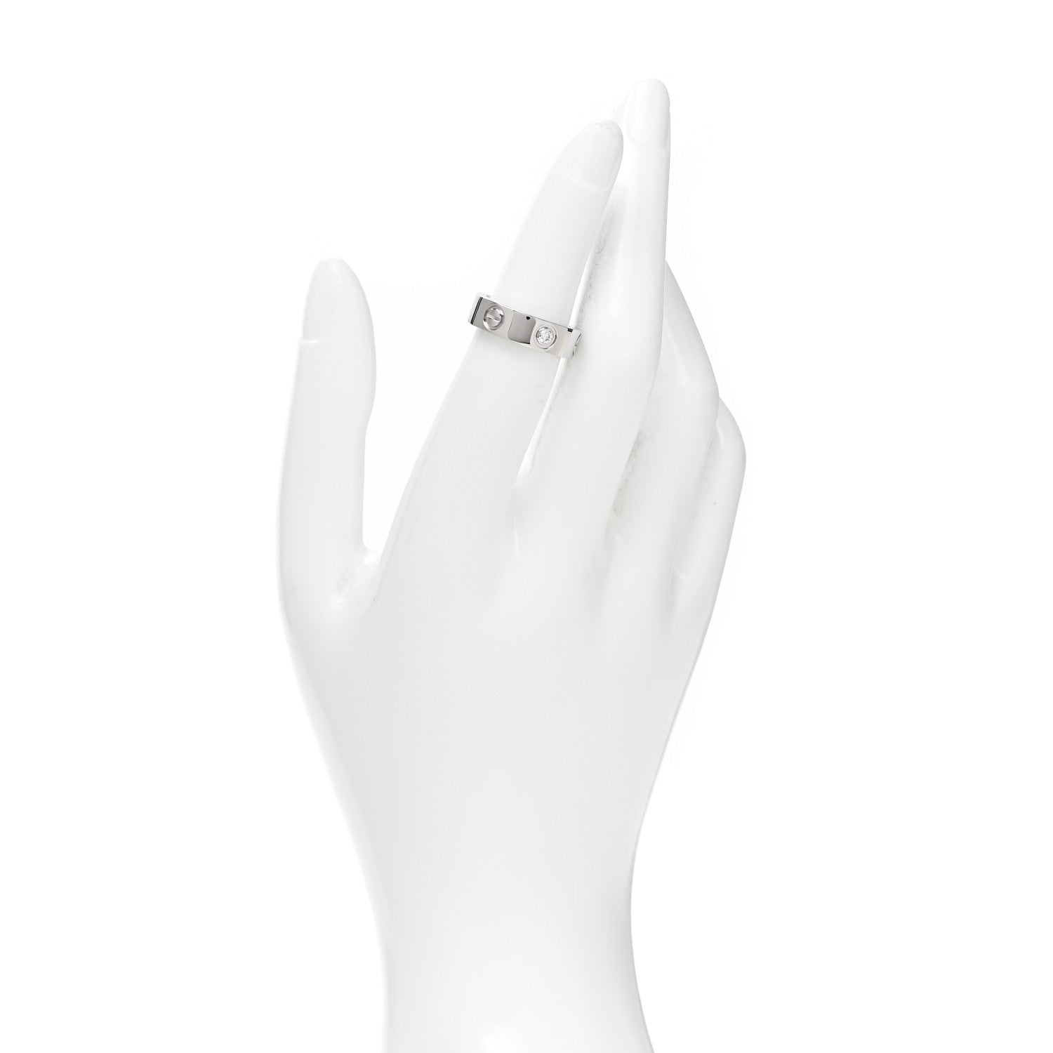 Cartier Platinum 1 Diamond 5.5mm LOVE Ring 50 5.25 2 of 4