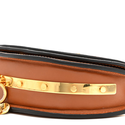 Chloe Spazzolato Sfumato Lambskin Calfskin Small Nile Bracelet Minaudiere Bag Caramel 11 of 15