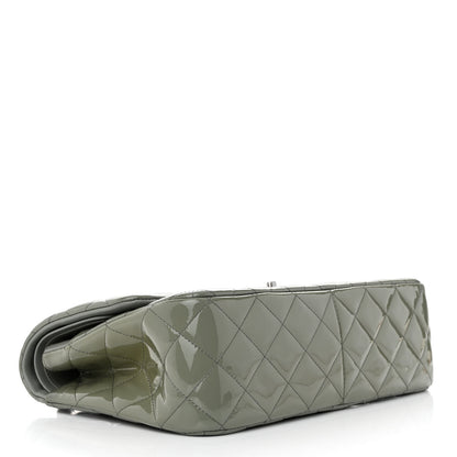 Chanel Patent Quilted Jumbo Double Flap Light Green 4 of 16