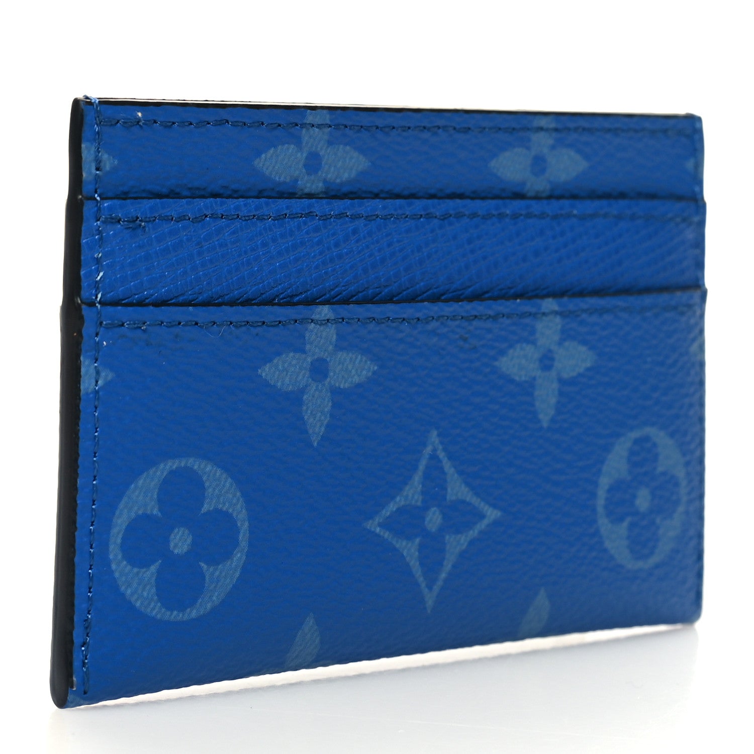 Louis Vuitton Taigarama Porte-Cartes Double Card Holder Blue 3 of 8