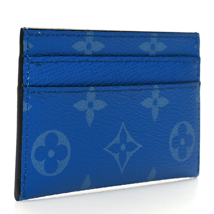 Louis Vuitton Taigarama Porte-Cartes Double Card Holder Blue 3 of 8