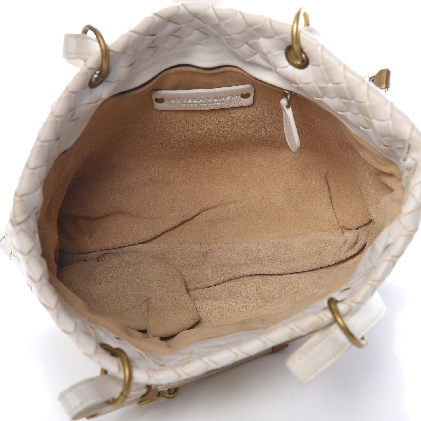 Nappa Intrecciato Small Capri Tote White