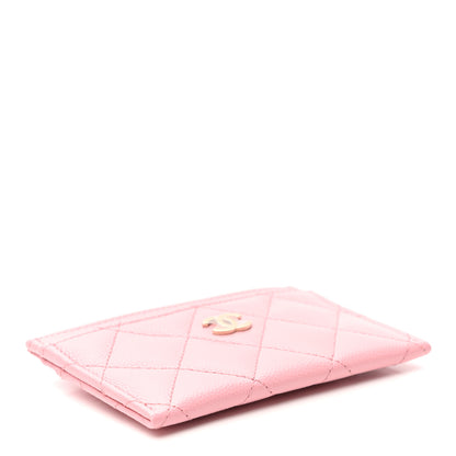 Chanel Caviar Quilted Card Holder Pink 4 of 8