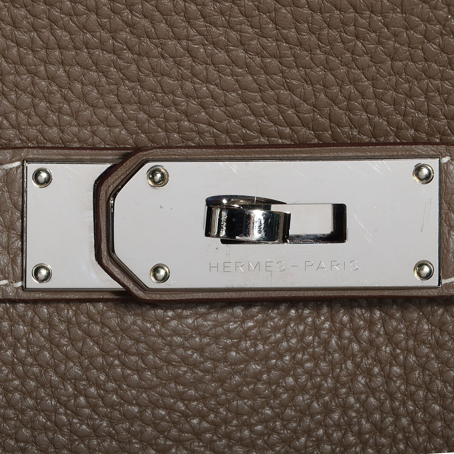Hermes Taurillon Clemence Jypsiere 34 Etoupe 6 of 23