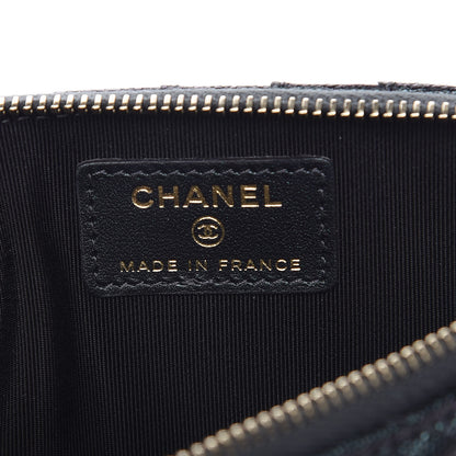 Chanel Iridescent Caviar Quilted Classic Flat Wallet Pouch Black 6 of 8