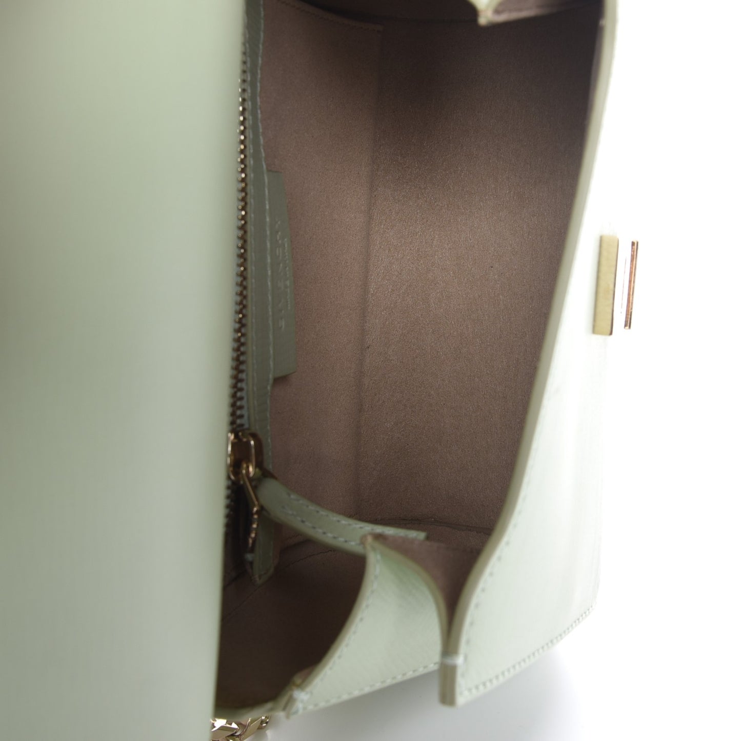 Textured Calfskin Mini Pandora Box Chain Crossbody Bag Aqua Green