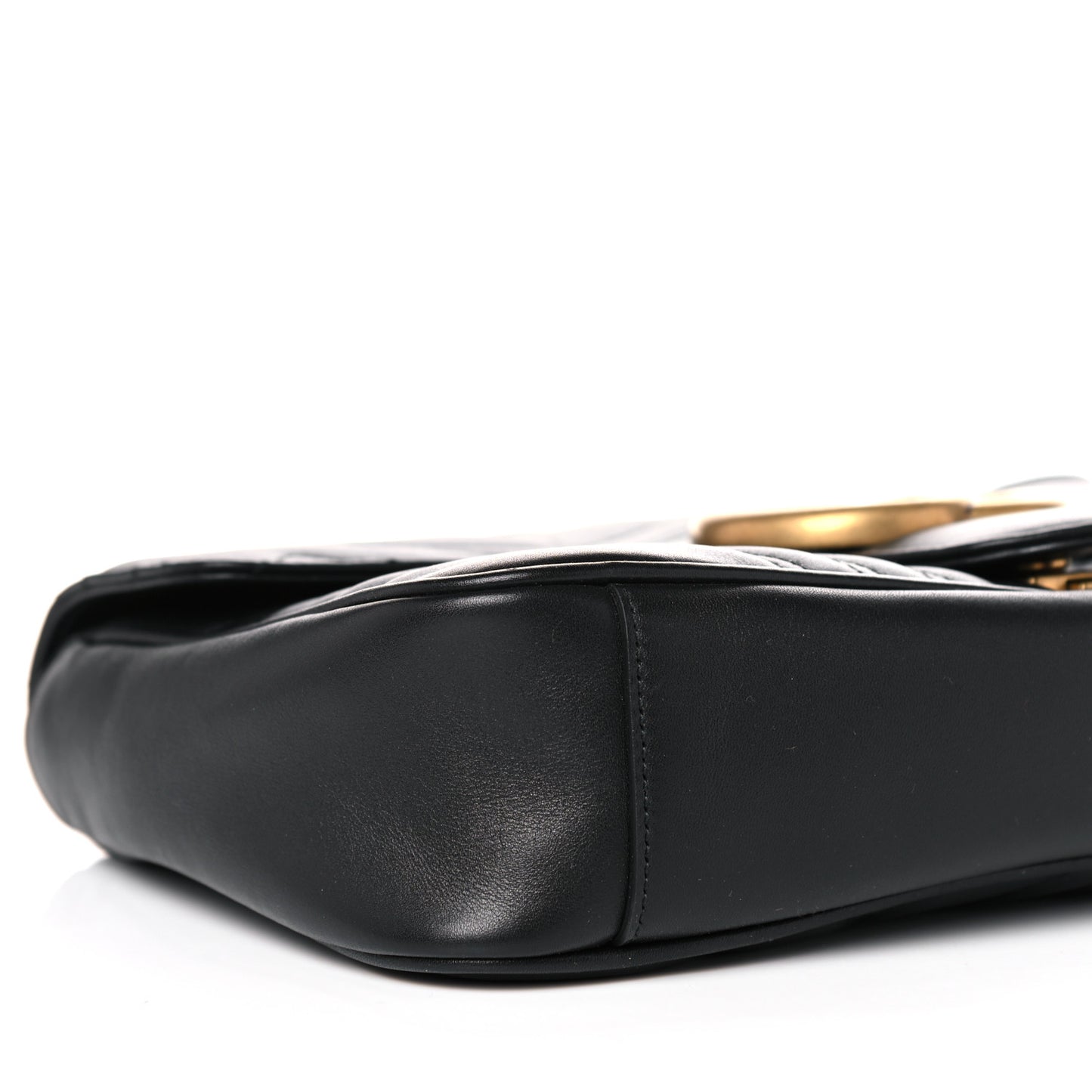 Calfskin Matelasse Medium GG Marmont Shoulder Bag Black