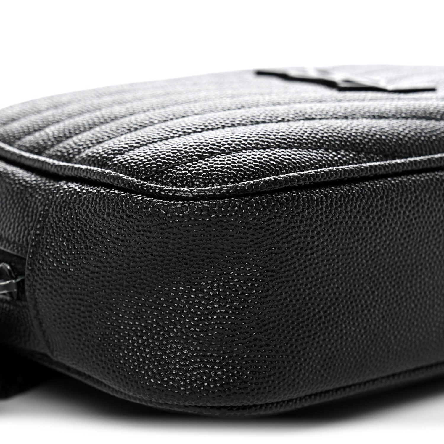 Saint Laurent Grain De Poudre Matelasse Monochrome Monogram Mini Lou Camera Bag Black 9 of 12