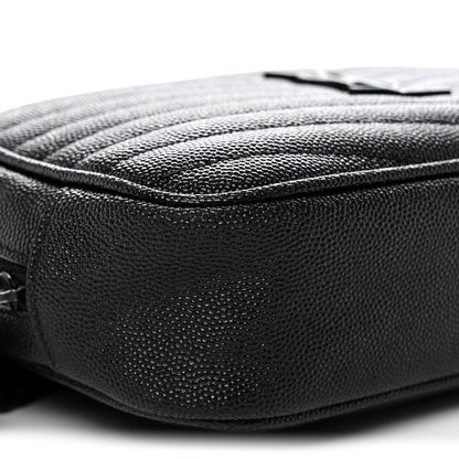 Saint Laurent Grain De Poudre Matelasse Monochrome Monogram Mini Lou Camera Bag Black 9 of 12