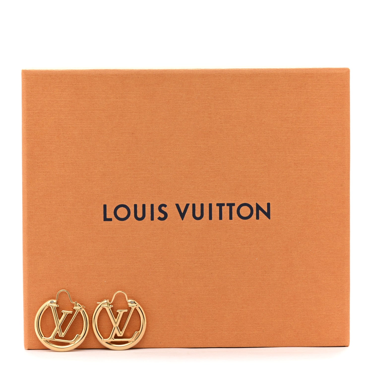 Louis Vuitton Metal Small Louise Hoop Earrings Gold 5 of 5