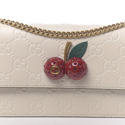 Gucci Guccissima Mini Cherry Chain Bag White 9 of 9