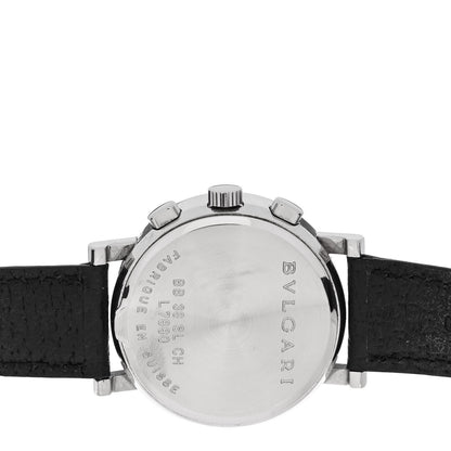 Bulgari Stainless Steel Calfskin 38mm Chronograph Automatic Watch Black 4 of 4