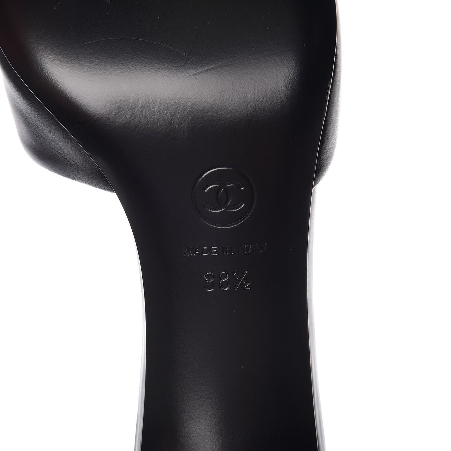 Calfskin Grosgrain CC Mules 38.5 Black
