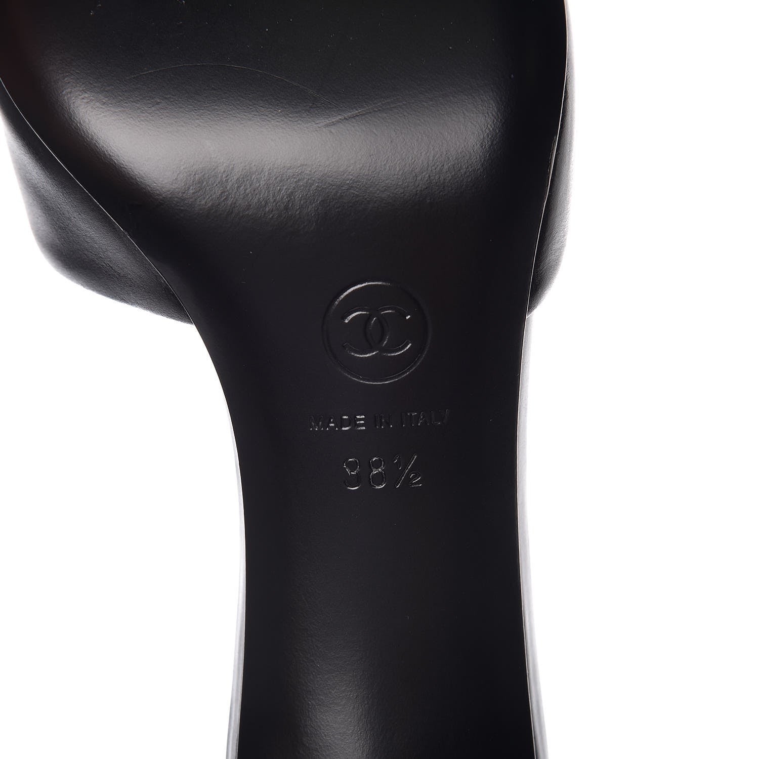Chanel Calfskin Grosgrain CC Mules 38.5 Black 6 of 9