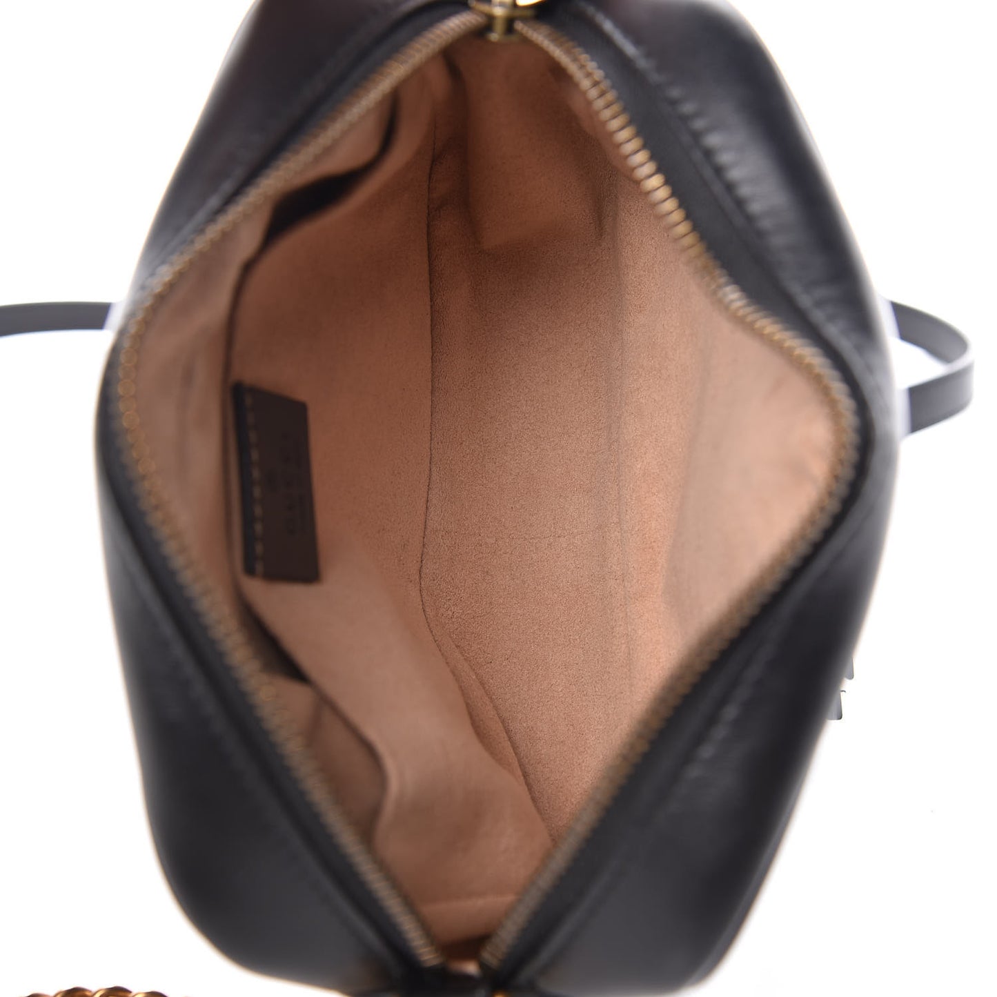 Calfskin Matelasse Mini GG Marmont Chain Shoulder Bag Black