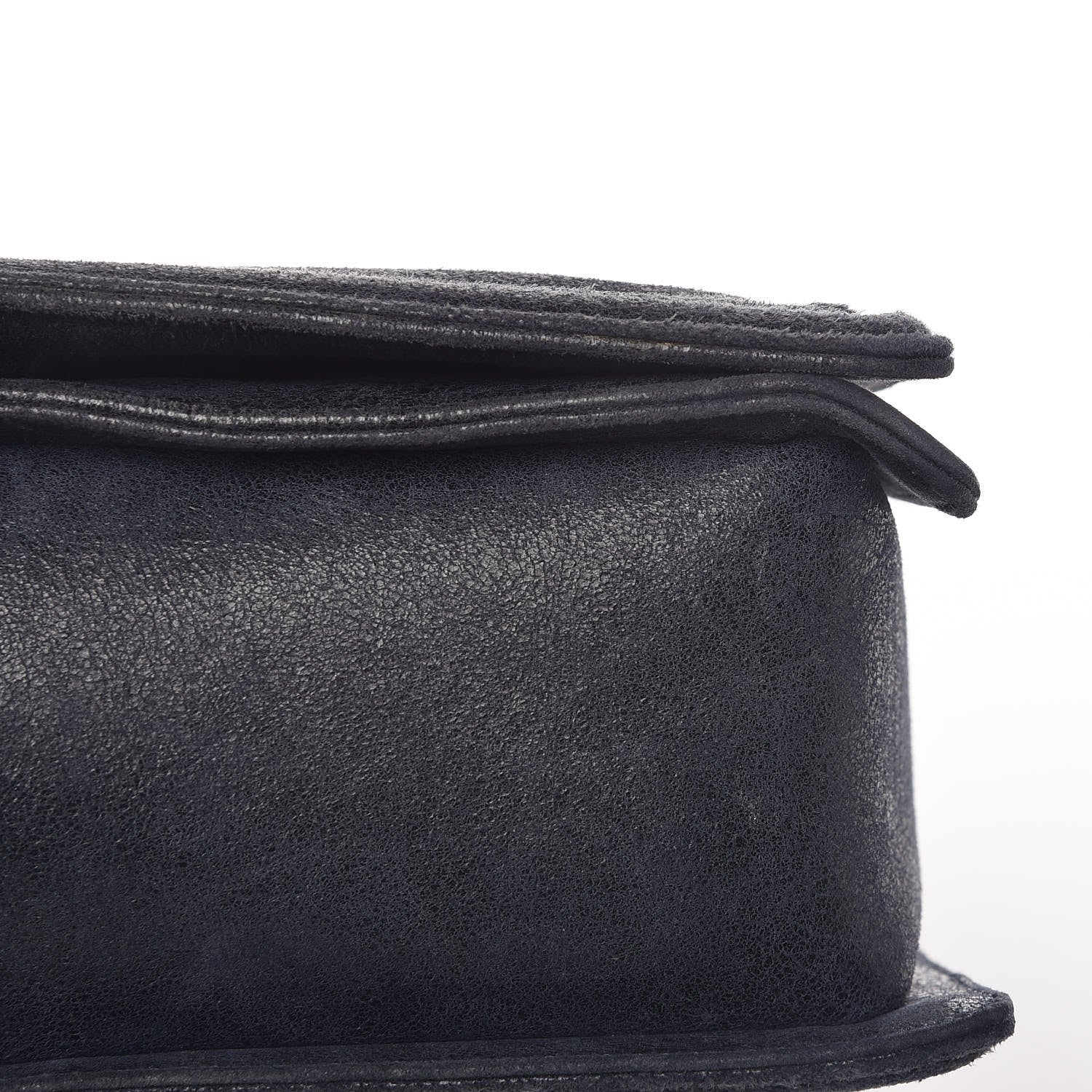 Chanel Goatskin Quilted Medium Gentle Boy Flap Navy Blue 16 of 17