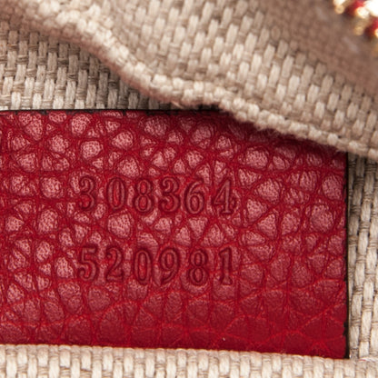 Gucci Pebbled Calfskin Small Soho Disco Bag Tabasco Red 7 of 7
