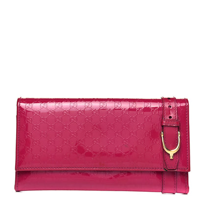 Gucci Patent Microguccissima Nice Wallet Bright Bouganville 1 of 9