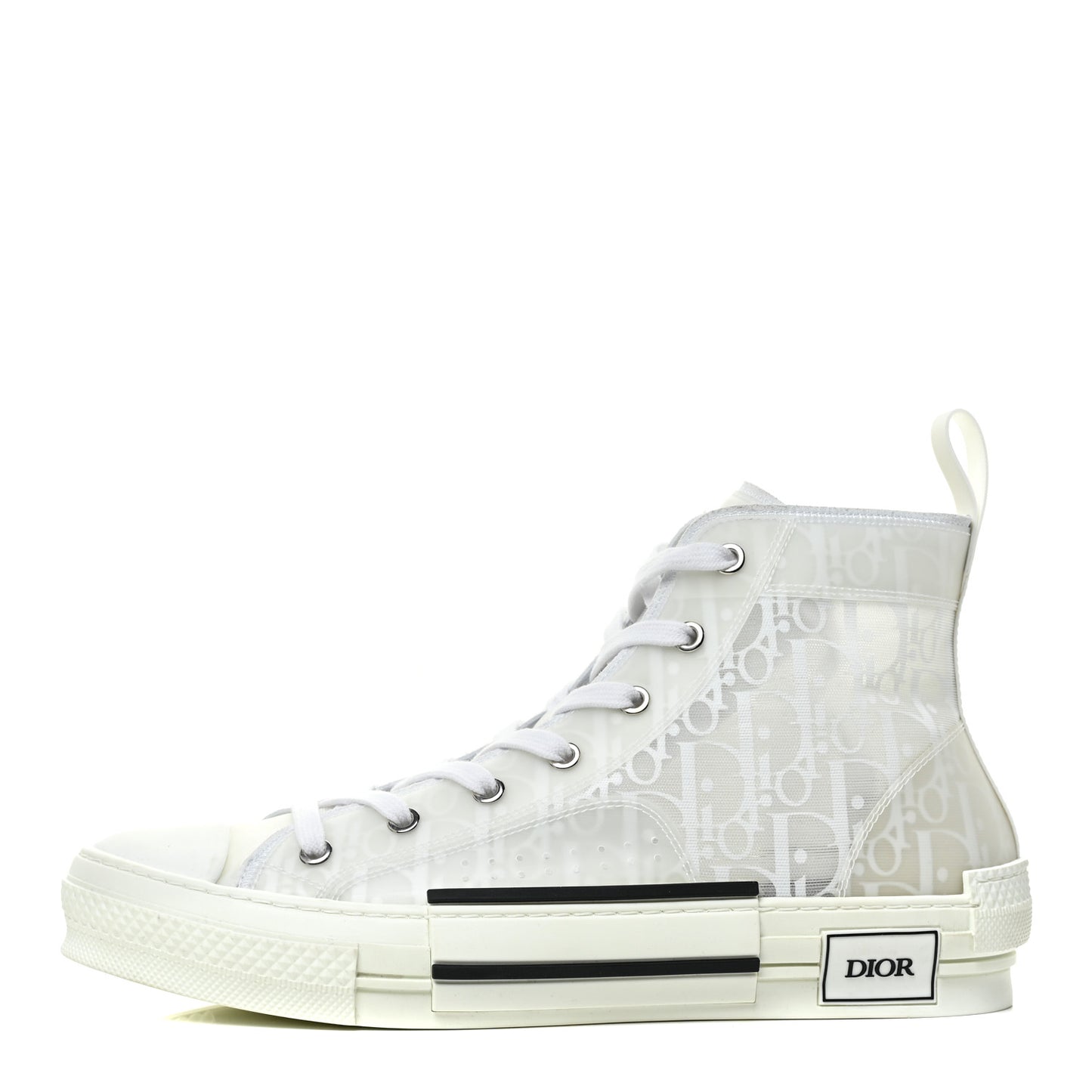 Technical Canvas Oblique Mens B23 High Top Sneakers 42 White