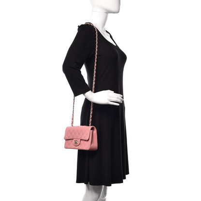 Chanel Lambskin Quilted Mini Rectangular Flap Pink 2 of 10