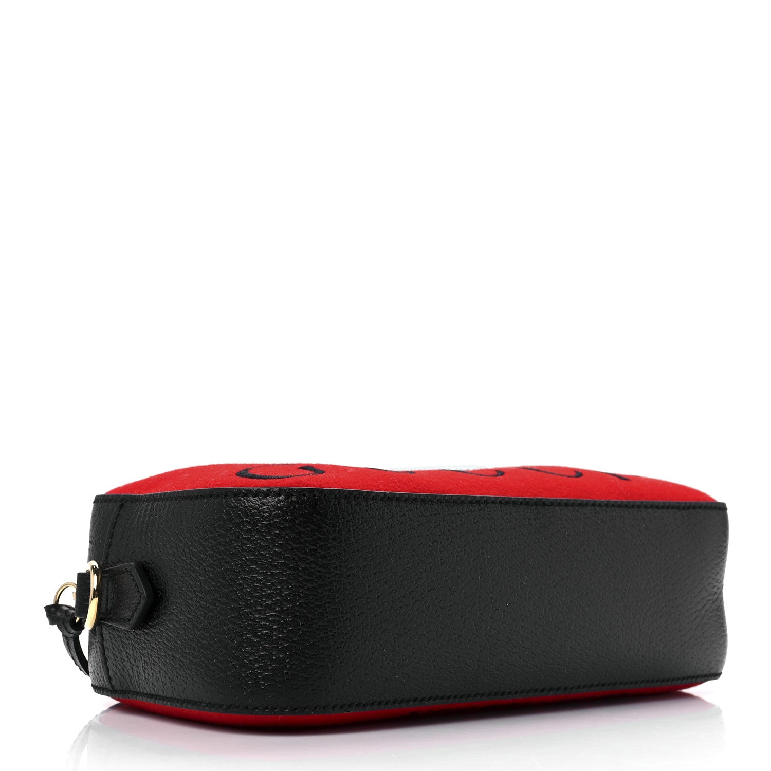 Gucci Felt Calfskin Script Logo Gucci 100 Camera Bag Bright Hibiscus Black Azure 4 of 11