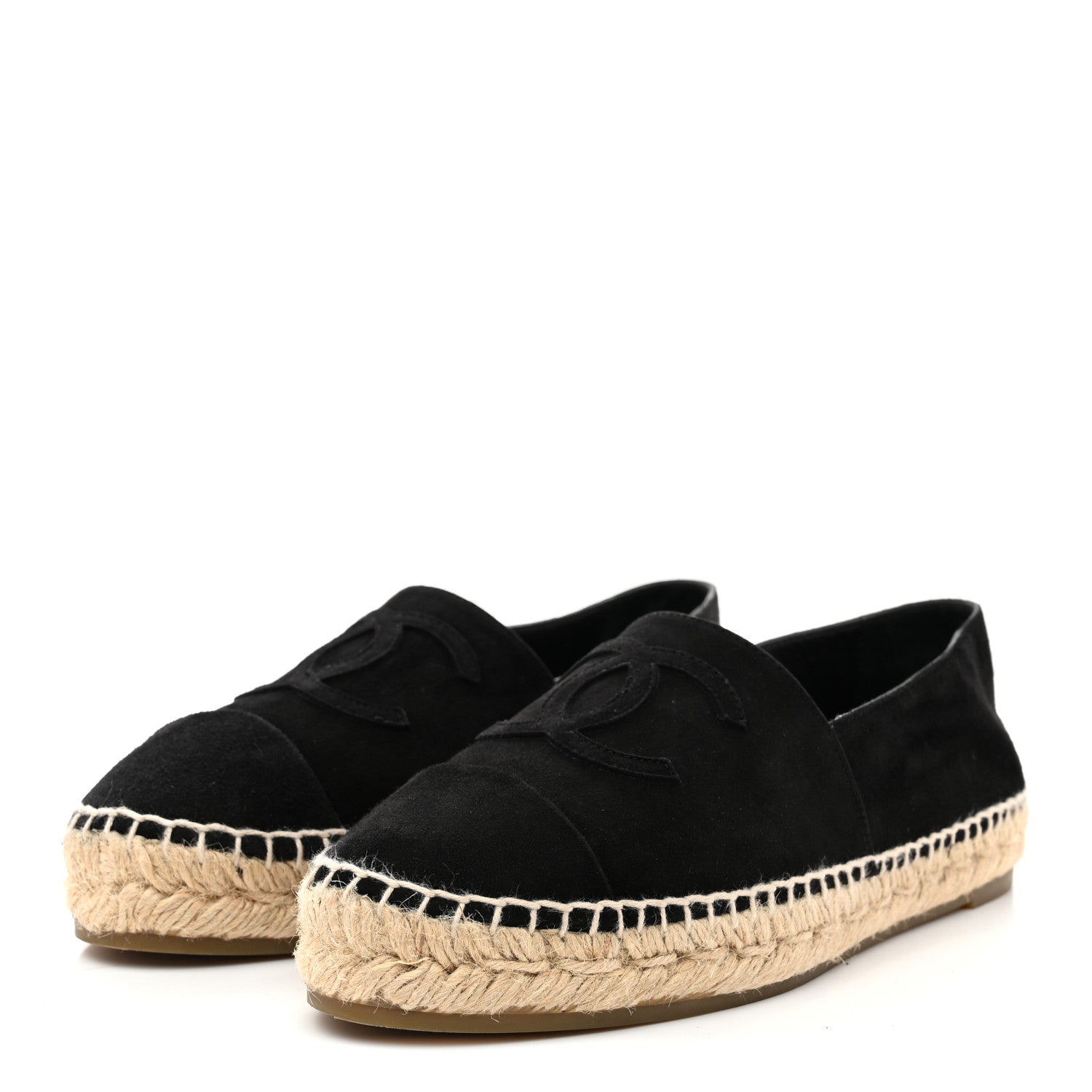 Chanel Suede CC Espadrilles 39 Black 4 of 11