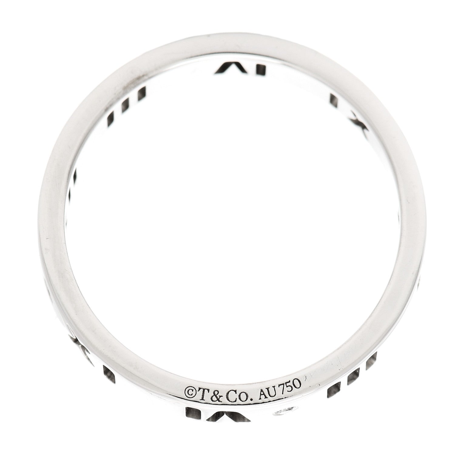 Tiffany 18K White Gold Diamond Atlas Pierced Ring 49 4.75 4 of 4