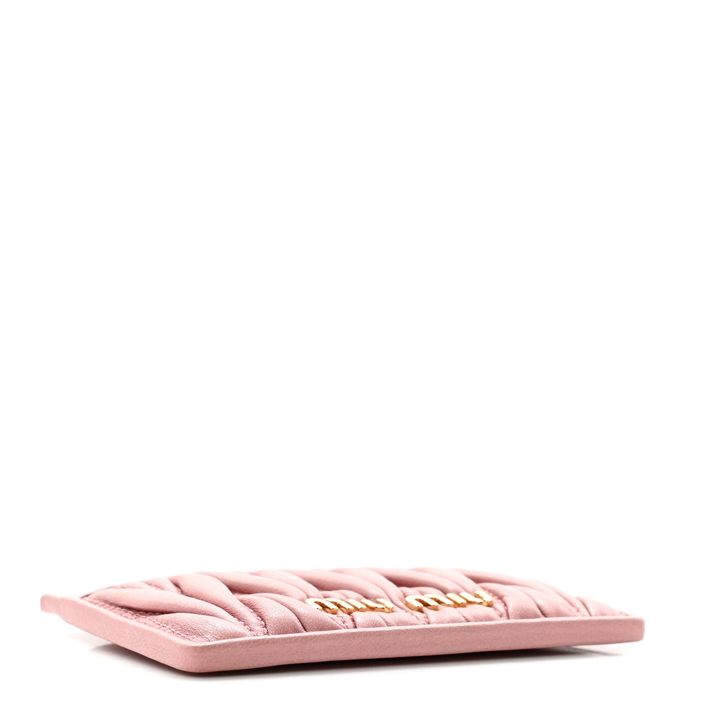 Nappa Matelasse Card Holder Rosa
