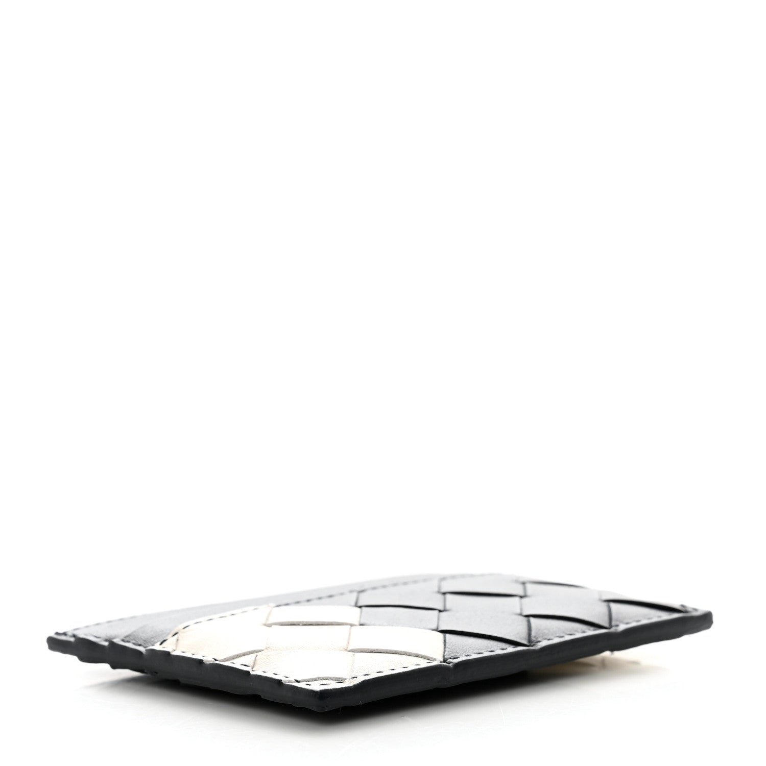 Bottega Veneta Calfskin Intrecciato Card Case Space White 4 of 8