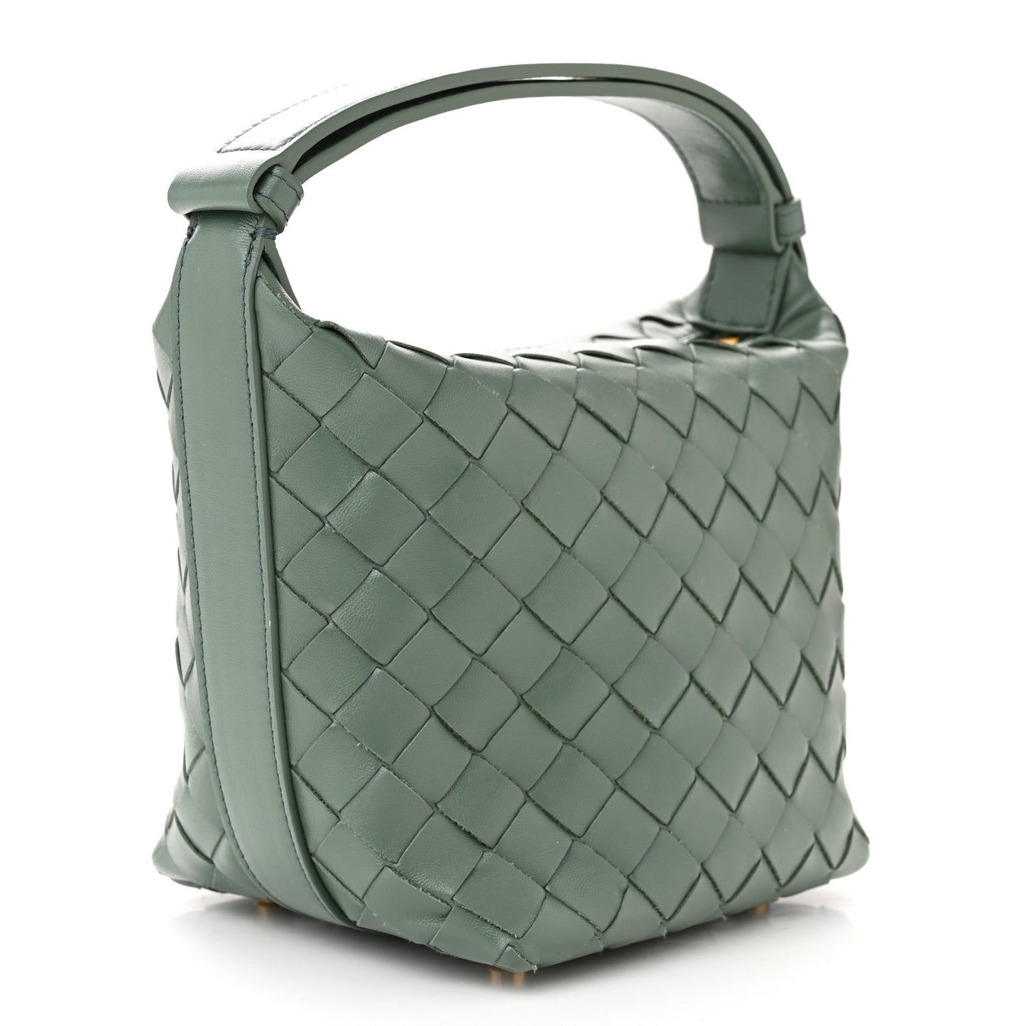 Calfskin Nappa Intrecciato Candy Wallace Aloe