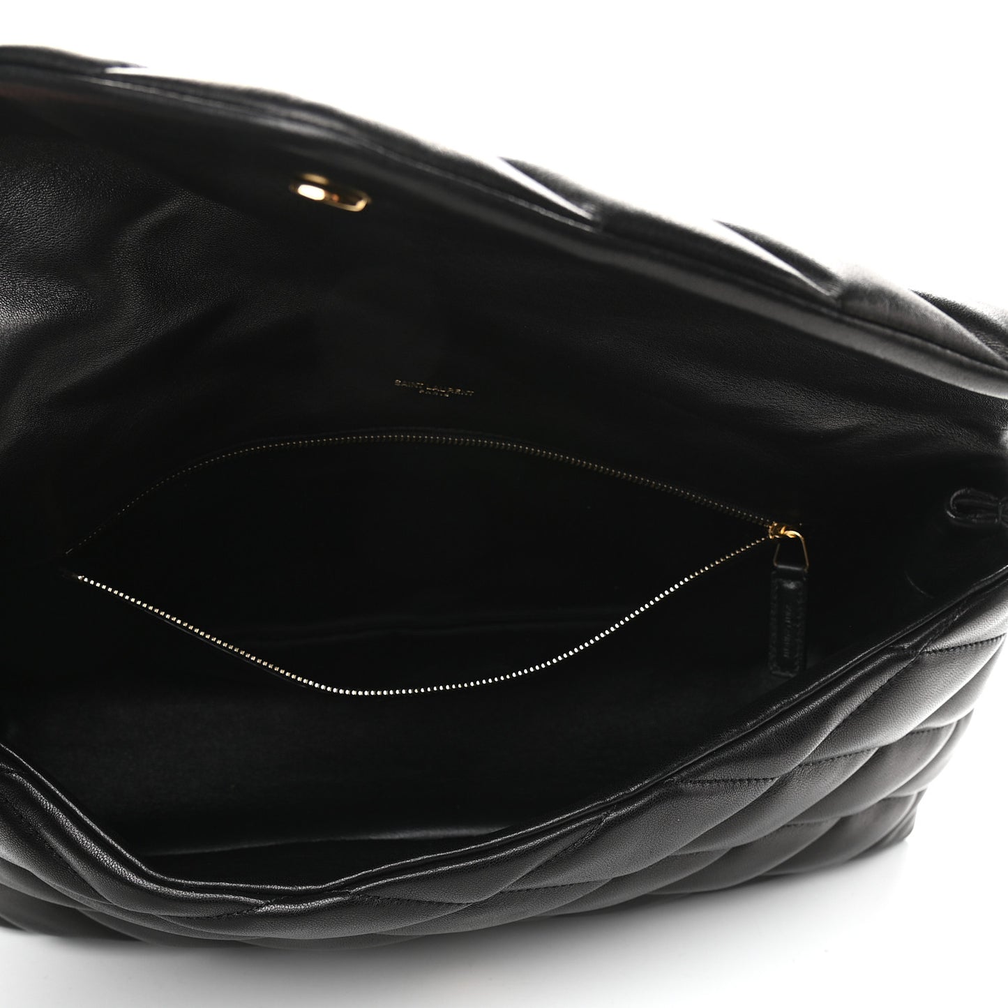 Lambskin Quilted Sade Puffer Envelope Clutch Black