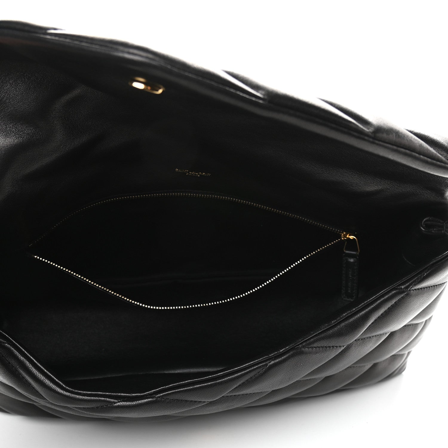 Saint Laurent Lambskin Quilted Sade Puffer Envelope Clutch Black 6 of 9