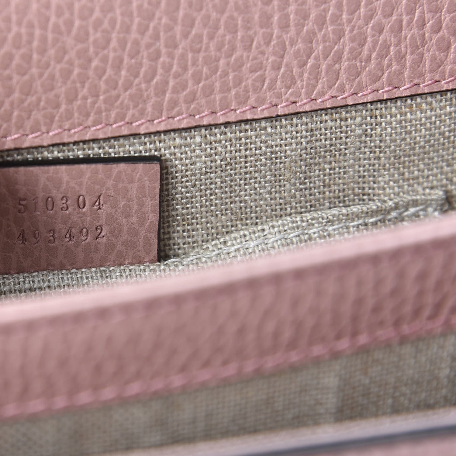 Gucci Dollar Calfskin Small Interlocking G Shoulder Bag Soft Pink 7 of 8