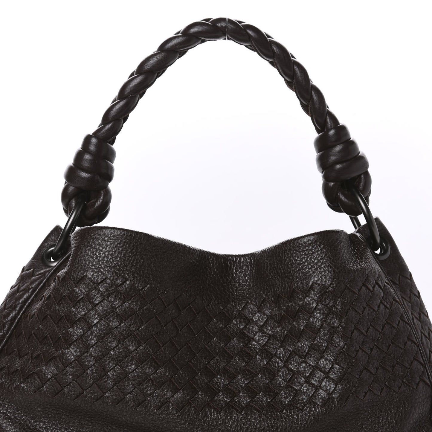 Cervo Intrecciato Shoulder Bag Ebano