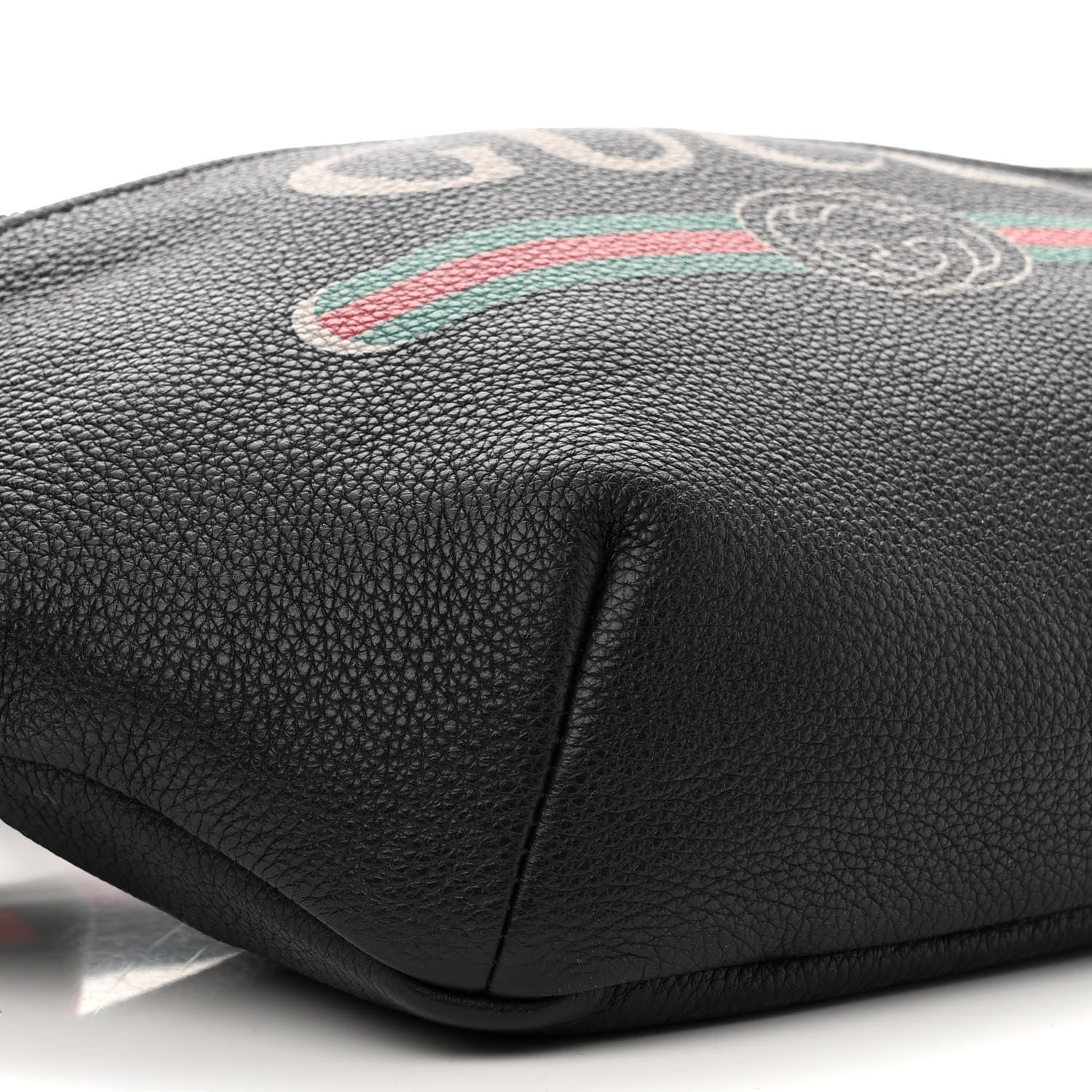 Gucci Grained Calfskin Logo Belt Bag Black 9 of 10