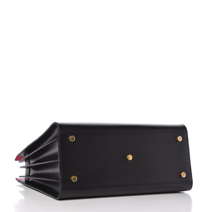 Saint Laurent Calfskin Small Sac De Jour Black Fuchsia 4 of 9