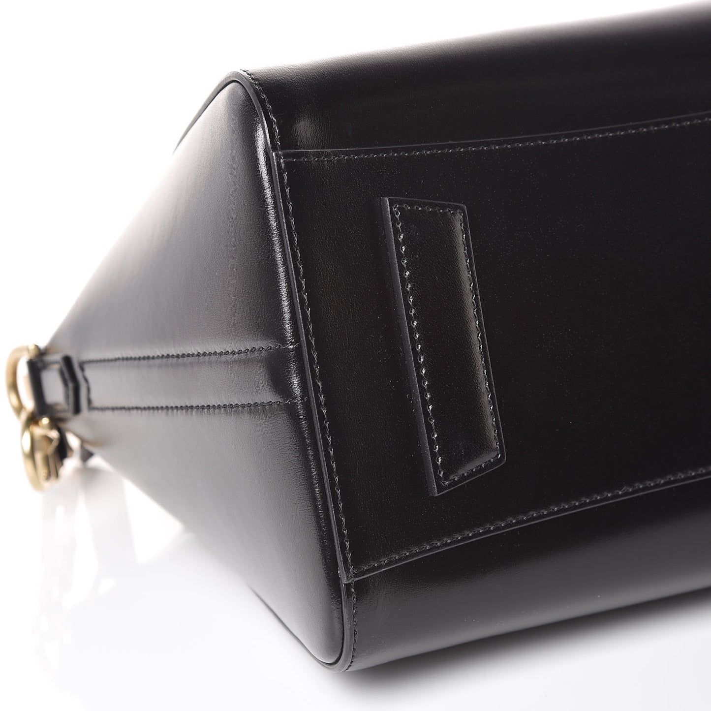 Shiny Lord Calfskin Small Antigona Black
