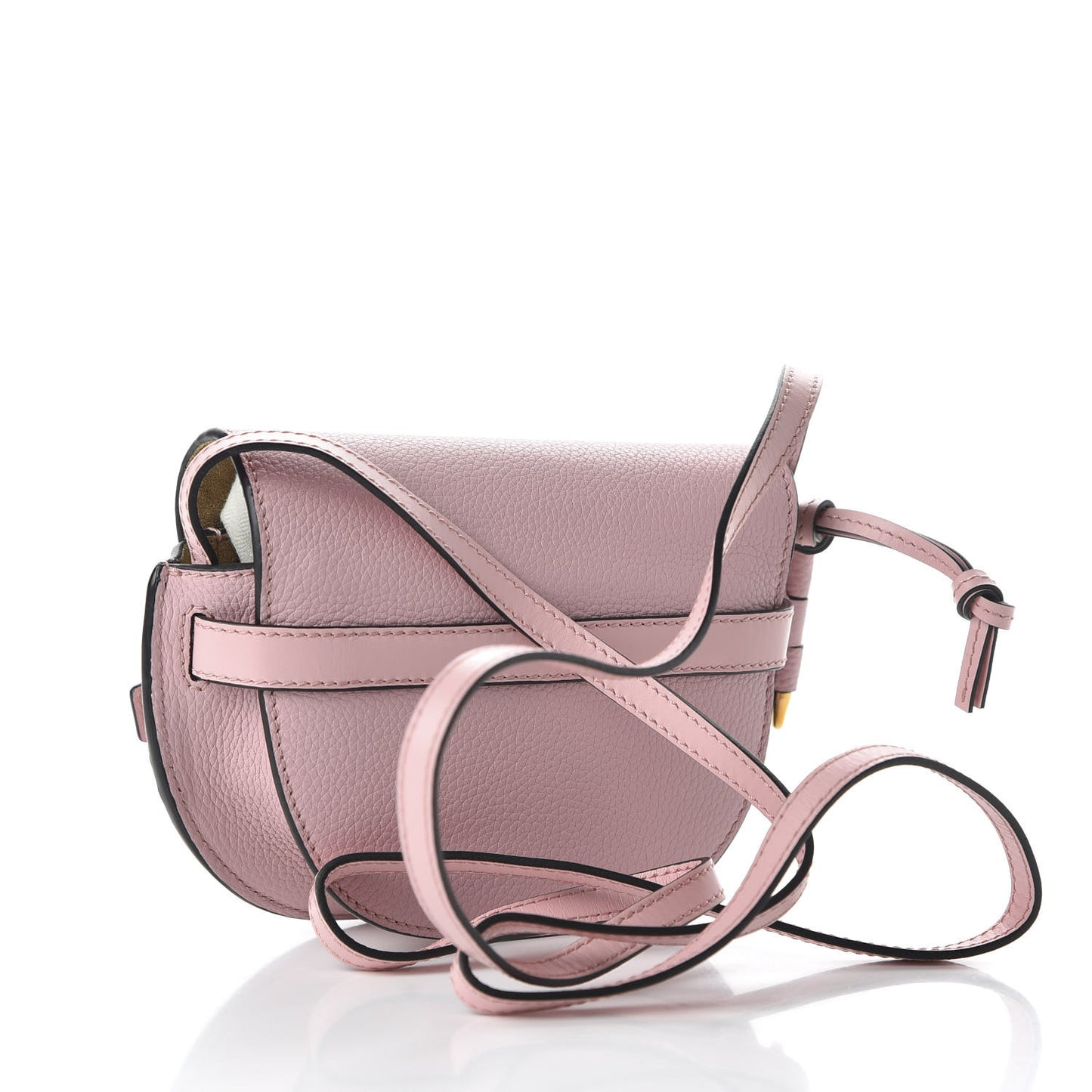 Grained Calfskin Mini Gate Crossbody Bag Pastel Pink