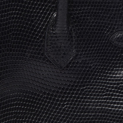 Hermes Lizard Birkin 25 Black 17 of 50